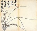 Orchidées. "Lumières à Seonran, Sumuk, île de Jeju" (en exil). Kim Chŏng-hui (1786-1857). 난맹첩 [4]. Encre sur papier, 27,0 X 22,9 cm.