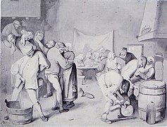 Cornelis Dusart after Adriaen Brouwer - Interior of a Tavern with a Pisser 2.jpg