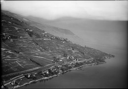 Luftbild, Villette im Vordergrund, Grandvaux im Hintergrund (1948)