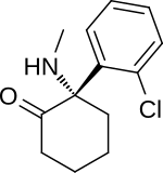 Estrutura química de Escetamina