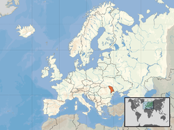 Location of  മൊൾഡോവ  (orange) on the European continent  (white)