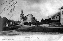 Gebied rond de kerk in 1906