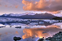 Jökulsárlón Glitskersee w Islound