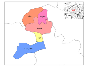 Laye Department location in the province