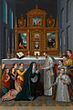 La comunión de la Virgen o La familia del archiduque Carlos de Estiria, atribuido a Juan Pantoja de la Cruz. Ca. 1600.
