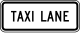 Zeichen R3-5dP Taxi-Spur (Zusatzschild)
