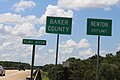 Newton city limit, Baker County border, Flint River, GA37 WB