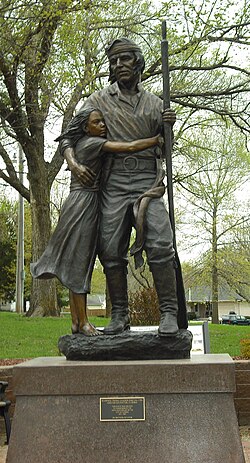 Statue of Paschal Fish and his daughter Eudora (2011)