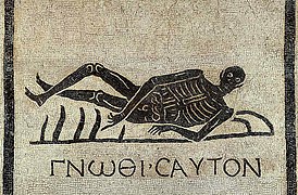 Gnōthi seautón, mosaico romano, Museo delle Terme di Diocleziano, Roma
