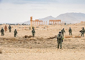 Российские сапёры в освобождённой Пальмире. 2017 год