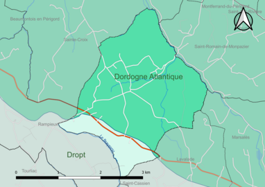 Carte en couleur présentant le(s) SAGE couvrant le territoire communal