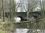 Bridge over moat at Hulme Hall