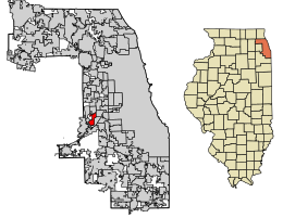 Location of Countryside in Cook County, Illinois.