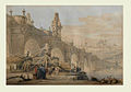 Noria del molino del Puente de Toledo, en las "Spanish Sketches" (1837) de David Roberts.