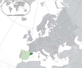Poziția localității Catalonia (Verde inchis)