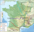 Les principales voies romaines des Gaules