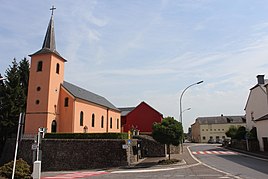 Dorfmitte mit Kirche St. Sebastian