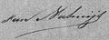 Handtekening Willem Christiaan Theodoor van Nahuys (1820-1901)