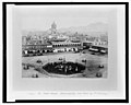 La plaza, fotografiada en 1868.