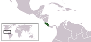 Locator map for Costa Rica