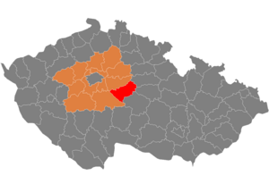 District location in the Central Bohemian Region within the Czech Republic