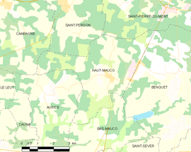 Mapa obce Haut-Mauco