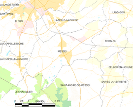 Mapa obce Messei