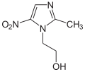 Deutsch: Struktur von Metronidazol English: Structure of Metronidazole