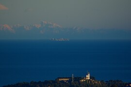 Corse vue de Nice en fin de journée.