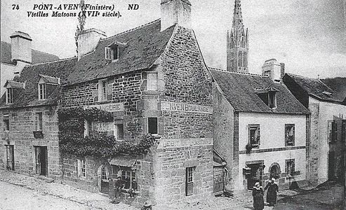 La boulangerie Penven, carte postale Villard (avant 1890).