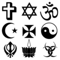 Diverse religiøse symboler