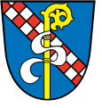 Wappen von Salem (Baden) mit Abtsstab
