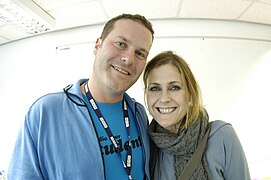 Tony Pilgrim with Alison Moyet on 16 October 2009.jpg
