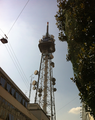 L'antenna Rai situata all'interno dello storico centro di produzione di Milano sito in questa strada