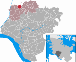 Läget för kommunen Bokhorst i Kreis Steinburg