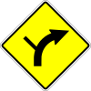 Junction on a curve (different road classes)