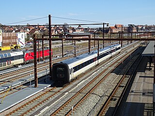 DSB IC3 49 at Næstved Station.