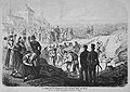 Die Gartenlaube (1869) b 573.jpg Die Bestattung der Verunglückten beim Segengottesschacht von Burgk. An Ort und Stelle aufgenommen von Huth in Leipzig