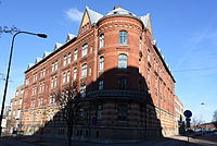 Järnvägsmannahuset vid Olskroksgatan 28.