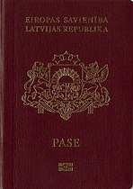 Pasaporte letón.