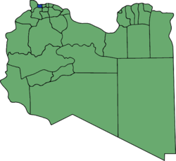 Die Lage von Munizip Sabrata wa-Surman in Libyen