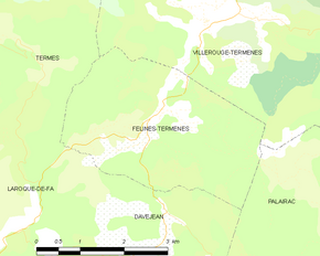 Poziția localității Félines-Termenès