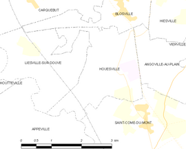 Mapa obce Houesville