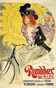 Tortona'dan ressam Cesare Saccaggi tarafından tasarlanan Art Nouveau reklam afişi.