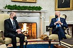 Scholz tillsammans med USA:s president Joe Biden, 7 februari 2022.