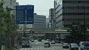 国道7号への分岐 新潟県新潟市中央区万代