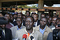 Image 6Former Prime Minister Raila Odinga speaking to the Kenyan media. (from Culture of Kenya)