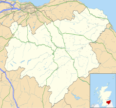 Mapa konturowa Scottish Borders, w centrum znajduje się punkt z opisem „Greycrook”