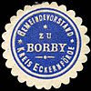 Siegelmarke des Gemeindevorstandes zu Borby