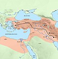 Achaemenid Empire (550-330 BC) and Classical Greece in 500 BC.